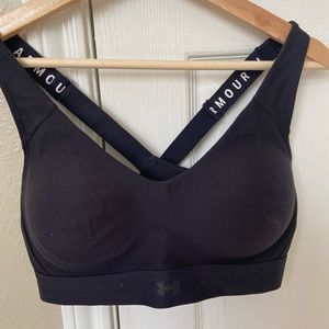 Women’s Under Armour sports bra, size large.